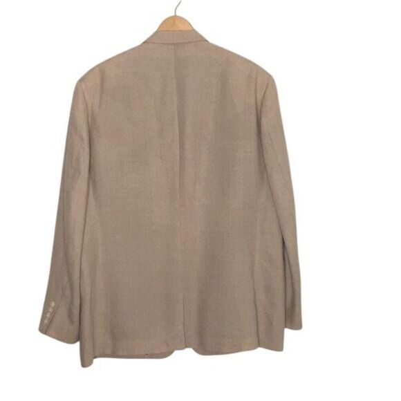English Laundry Mens Beige Linen Blazer Jacket XL Single-Breasted Lined Two-Butt - Picture 2 of 5